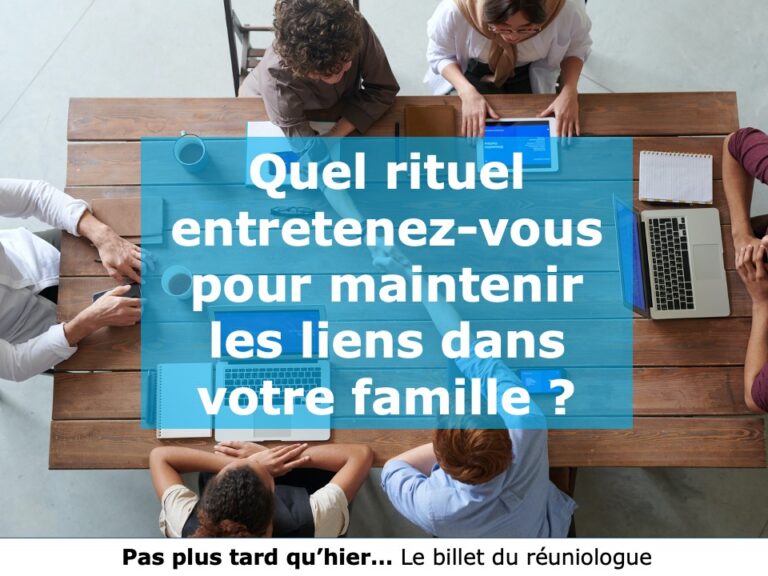 What are your rituals for keeping in touch with your family?
